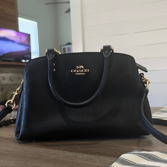 Coach Handbags - NEW! Coach Black Pebbled Satchel 
Used Once